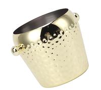 RiToEasysports Mini Contenitore Refrigerante Isolato in Acciaio Inossidabile con Secchiello per il Ghiaccio per Feste e Bar Domestici da 1 Litro (GOLD)
