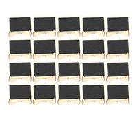 RiToEasysports Mini Lavagne in Legno, Piccola Lavagna Rettangolare Riutilizzabile per Matrimoni, Feste, Ufficio, Cucina, 2 Set da 20 Supporti