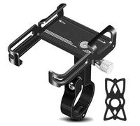RiToEasysports Montaggio del Telefono Bici in Lega di Alluminio Universale con Design Artigli Protetto da Silicone a Disgusto, Morsetto in Silicone per Impieghi Pesanti, Adatta a 31,8 Mm, (BLACK)