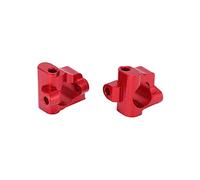 RiToEasysports Mozzi Anteriori a C in Lega di Alluminio, Parti di Aggiornamento per Auto RC da 2 Pezzi con Design del Cuscinetto per Svolte più Precise, per Camion Losi 1/18 Mini T 2.0 2WD (rosso)