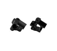 RiToEasysports Mozzi Anteriori a C in Lega di Alluminio, Parti di Aggiornamento per Auto RC da 2 Pezzi con Design del Cuscinetto per Svolte più Precise, per Camion Losi 1/18 Mini T 2.0 2WD (BLACK)