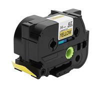 RiToEasysports Nastro Etichetta da 36 Mm per PT-9700pc PT-9800pcn PT-3600, Etichette a Lungo Termine per la Gestione del Magazzino, OP (Lettere nere di sfondo giallo da 36 mm)