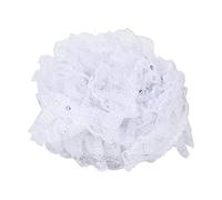 RiToEasysports Nastro in Maglia Tric per le Lati Dignitosi Fai -da -te per Decorazioni per Capelli Tradizionali Accessori per Abbigliamento in Scatola, 5 Iarde di Pacchetti di Pacchetti di (WHITE)
