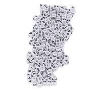 RiToEasysports NUMERO ACRILICO Pearle Lettere Chiare Sostenibili per Do -Il Braccialetti Decorazioni 300 STC per la Preparazione di Gioielli, Decorazioni Natalizie