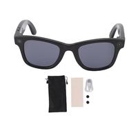 RiToEasysports Occhiali Intelligenti, Occhiali per Fotocamera AI a Prova d'Acqua Dente Blu 5.3 con Fotocamera HD da 720p 12h Playtime per Chiamate Musicali Riconoscimento Fotografico