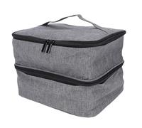 RiToEasysports Organizer per Smalti per Unghie, Custodia Porta Smalto Gel a Doppio Strato in Tessuto Oxford con Imbottitura in Schiuma per 30 Bottiglie, Borsa per Strumenti per Manicure da Viaggio