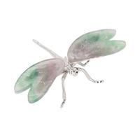 RiToEasysports Ornamento di Insetti in Fluorite Realizzato a Mano, Decorazioni da Scrivania con Motivi di Colore Unici per Lo Spazio Domestico dell'ufficio di Meditazione, Pezzo d'Arte in