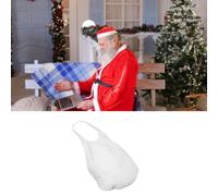 RiToEasysports Pancia Finta Natalizia, Costume da Pancia Imbottito Leggero e Regolabile per Uomo e Donna, con Dettagli Realistici Fatti a Mano per la Promozione della Sfilata delle Feste (WHITE)