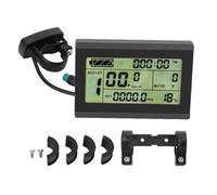 RiToEasysports Pannello di Visualizzazione LCD in Bici Elettrica, Computer di Controllo LCD da 24 V 36V 48 V con Connettore a Prova di Acqua a 5 Pin per Biciclette Elettriche di Montagna