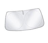 RiToEasysports Parabrezza per Auto, Parasole per Parabrezza Anteriore Pieghevole Argento Ti, Isolamento Termico Resistente Ai Raggi UV, Design a Doppio Anello, Facile da Riporre per la Guida Estiva