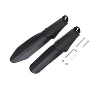 RiToEasysports Parafanghi Bici Pieghevoli Regolabili, Set Parafanghi in Lega di Alluminio e PP con Design Telescopico per Biciclette da 14-20 Pollici, Paraspruzzi Bici Anteriori Posteriori per (BLACK)