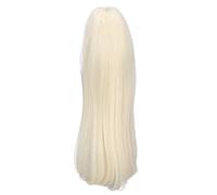 RiToEasysports Parrucca da Bambola Lunga e Diritta Resistente Al Calore con Forma di Taglio Elegante per la Decorazione della Bambola, Ideale per Circonferenza della Testa da 8 a 9 Pollici (Oro