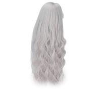 RiToEasysports Parrucca Riccia Morbida Grigio Argento per Capelli per Bambola 1/3 per Vestire Fai da Te, Adatta per Bambole da 21-24 Cm