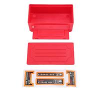 RiToEasysports Parti RC, Cassetta degli Attrezzi Simulata RC Custodie Decorative in ABS con Adesivi per Modellini di Auto Fuoristrada e di Veicoli di Ingegneria Telecomandati (rosso)