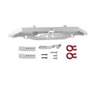 RiToEasysports Parti RC, Paraurti Posteriore RC in Lega di Alluminio Argento con Gancio di Traino per la Sostituzione Dell'auto Cingolata Telecomandata