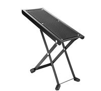 RiToEasysports Pedale per Chitarra in Metallo Ad Altezza Regolabile Sgabello Poggiapiedi Antiscivolo per Pratica e Performance di Chitarristi Nero 1 Confezione