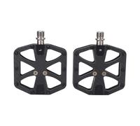 RiToEasysports Pedali Bici, 1 Paio di Pedali Piatti Antiscivolo in Fibra di Carbonio, Pedane Posteriori con Asse in Lega Ti per Ciclismo in Montagna