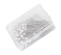 RiToEasysports Perle Sostenibili 100 STC Aghi di Fissaggio a Testa Tonda per Cucire Oggetti di Recitazione per Artigianato Realizzati in Acciaio Inossidabile Scatola di Plastica Inclusa