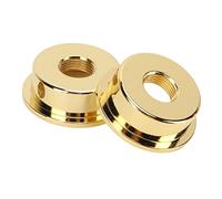 RiToEasysports Piastra Jack per Chitarra Elettrica, Copertura Presa Elettrica in Metallo Resistente per una Facile Installazione, Confezione da 2 per le Emergenze di Riparazione della Chitarra (GOLD)