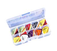 RiToEasysports Plettri per Chitarra da 50 Pezzi, Kit di Plettri di Ricambio Professionali in Plastica ABS con Superficie Lucida Satinata e Scatola di Immagazzinaggio, per Basso Elettrico Acustico