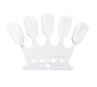 RiToEasysports Pratica Colorata per Nail Art da 50 Pezzi -Strumento di Visualizzazione dei Tipp, Tavolozza di Schede Color Chiodi in Plastica Riutilizzabile per Lucidatura in Gel (Trasparente)