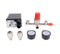 RiToEasysports Pressostato del Compressore D'aria, Regolatore del Collettore Dell'interruttore Verticale con Gamma Regolabile 175PSI con Manometri dei Regolatori di Controllo della Valvola