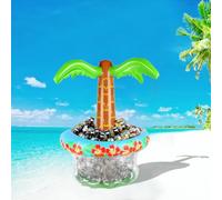 RiToEasysports Raffreddatore di Birra Gonfiabile, Secchiello per Ghiaccio a Forma di Palma da Cocco, per Decorazioni per Festa in Piscina e Spiaggia, con Gonfiaggio Rapido e Design Portatile, per