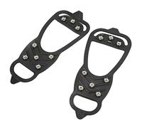 RiToEasysports Ramponi a 8 Denti Tacchetti da Trazione Sul Ghiaccio Antiscivolo, Elastomero Termoplastico in Gomma Chiodi in Acciaio Antiscivolo, Leggeri Pieghevoli per Camminate Jogging (S)