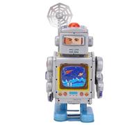 RiToEasysports Robot Giocattolo Wintage Wind Up, Artenza Fotografica di Robot retrò per Le Collezioni Artigianali a Mano.