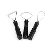 RiToEasysports Sculture di Argilla con Anello in Legno e Metallo, Ideali per Sculture in Argilla in Ceramica, 3 pezzi.