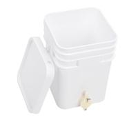 RiToEasysports Secchiello per Contenitore per in Plastica Resistente da 20 Litri con Coperchio e Cancello per Forniture di Apicoltura per Principianti e Professionisti