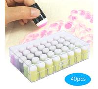 RiToEasysports Set Artistico per Timbri a Inchiostro con Spugne per, per Disegno Artigianale e Pittura con le - 40 Pezzi Rosa Giallo Viola Verde, Ideali per Artisti e Artigiani (Multicolore)