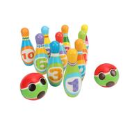 RiToEasysports Set Bowling per Bambini, 10 Birilli in PU Morbido con 2 | Gioco da Attività per Bambini Interno Ed Esterno, Birilli Numerati 1-10, Palline Leggere con Facile Presa, Conteggio