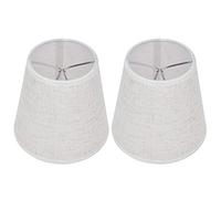 RiToEasysports Set Copri Lampada da Tavolo con 2 Clamp/Holder in Tessuto Sul Paralume per Candeliere a Vite E14 - Ottimo per Lampade da Parete, Studi - ca. 9,2x14,2x13 Cm (PT09)