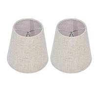 RiToEasysports Set Copri Lampada da Tavolo con 2 Clamp/Holder in Tessuto Sul Paralume per Candeliere a Vite E14 - Ottimo per Lampade da Parete, Studi - ca. 9,2x14,2x13 Cm (PT13)