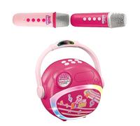RiToEasysports Set di Altoparlanti per Microfono Wireless Portatile per Karaoke con 2 Microfoni per Feste in Casa all'aperto, KTV Ricaricabile con Surround 3D in ABS per Bambini Adulti Canto in