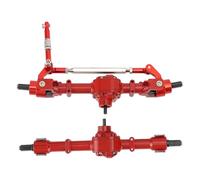 RiToEasysports Set di Assi Posteriori Anteriore, Sostituzione Dell'asse Metallico per D90 D91 D96 D99S MN90 MN96 MN99 MN99S FJ45 1/12 Auto RC (rosso)