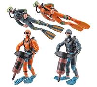 RiToEasysports Set di Figurine Mini Sub da 4 Pezzi, Modelli di Simulazione Dipinti a Mano per Temi di Giochi di Avventure Subacquee, Giocattoli Educativi per Bambini, Materiale in PVC, dimensioni: