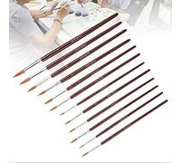 RiToEasysports Set di Pennelli da Disegno per Capelli in Nylon Rosso Vino con Comoda Impugnatura per gli Appassionati di Pittura Ad Acquerello (Punta bordeaux)