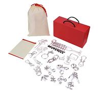 RiToEasysports Set di Puzzle in Metallo da 20 Pezzi, Test del Brothen Teaser IQ Disentanglemen Rings Magics Toy per Feste Favorire la Festa per Adulti Sfida