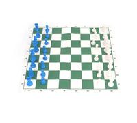 RiToEasysports Set di Scacchi Internazionali Pieghevole, Torneo PU Chess Board Game per i Viaggi Domestici