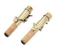 RiToEasysports Set per Manici per Sassofono Soprano, Design Elegante per Artisti Professionisti, Tubi per Manici in Metallo Dritti e Curvi, Materiale in Ottone + Legno di Sughero (Antico blu