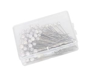 RiToEasysports Spilli da Cucito Dritti Piccoli Aghi a Testa Tonda da 100 Pezzi per Asole e Composizioni Floreali Scatola di Plastica in Acciaio Inossidabile Inclusa