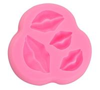 RiToEasysports Stampo per Torta in Silicone a Forma di Labbra di Cartone Animato per Strumento di Cottura per Feste, Stampo per Torta Ecologico Fai-da-te per L'alfabetizzazione Artistica, (PINK)