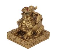RiToEasysports Statue Pixiu Ottone Feng Shui Ornament, Artigiano Artigianale Artigianale, Stile retrò Classico, Potenziatore della Fortuna Simbolica, Opzione, Collocamento Versatile, per L'Ufficio