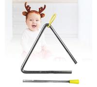 RiToEasysports Strumento Triangolare in Metallo per L'educazione dei Bambini, Triangolo Musicale a Percussione Manuale Dal Design Compatto per Performance D'insieme (5 pollici (135 pezzi))