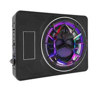RiToEasysports Subwoofer per Auto 10 Pollici 800W Subwoofer Sottosedile Alimentato Attivo Super Sottile con Luci a LED per Camion SUV, Amplificatore Incorporato in Lega di Alluminio, Telecomando,