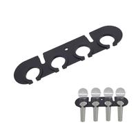 RiToEasysports Supporto per Microfono, Organizer per Supporto per Microfono in Metallo con Fori da 36 Mm e Slot per Cavi, Filettato Universale da 3/8 Pollici per Riporre il (Striscia Lunga 4 Fori)