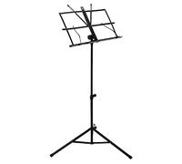 RiToEasysports Supporto pieghevole nero stabile in altezza regolabile per prestazioni, con clip per musicale, supporto portatile per strumentazione e gioco