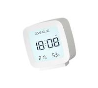 RiToEasysports Sveglia per Bambini LED Digitale per un Programma di Sonno Sano con Display di Temperatura e umidità Orologio da Tavolo Portatile per Bambini 4 X 7,8 X 8,3 Cm (WHITE)
